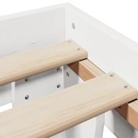 Bedframe zonder matras massief grenenhout wit 140x190 cm - thumbnail