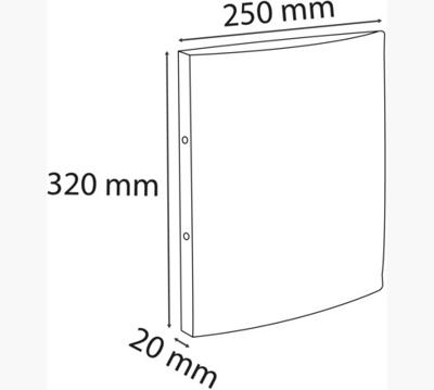 Ringband Exacompta A4 2-rings O-mech 15mm PP zwart