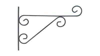 Wandhaak L39Cm Rond Ijzer Antraciet voor bloempot ijzer Artevasi - Artevasi