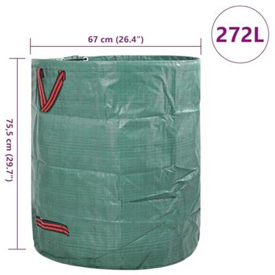 Tuinafvalzakken 12 pcs Groen 67 x 67 x 75,5 cm Polypropyleen