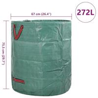 Tuinafvalzakken 12 pcs Groen 67 x 67 x 75,5 cm Polypropyleen - thumbnail
