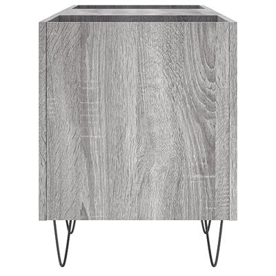 Platenkast 121x38x48 cm bewerkt hout grijs sonoma eikenkleurig - thumbnail