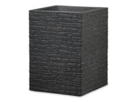 Scheurich Hoge pot Muretto, kunststof, vierkant (Zwart, Hoogte 54 cm) - thumbnail