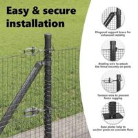 VidaXL Afrasteringspaal grijs 10 x 0,5 m (19 x 19 mm gaas) staal - thumbnail