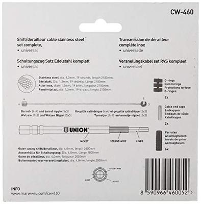 Marwi Union cpl kabel versn 2 nippels rvs