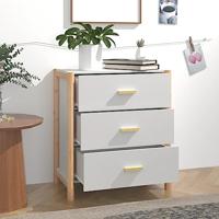 Dressoir 62x38x70 cm bewerkt hout wit - thumbnail