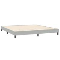 Boxspring met matras en LED fluweel lichtgrijs 180x220 cm - thumbnail