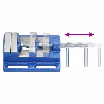 VidaXL Bankschroef voor kolomboormachine 76 mm gietijzer blauw