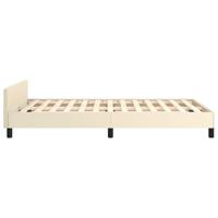 Bedframe zonder matras 120x190 cm kunstleer crème - thumbnail