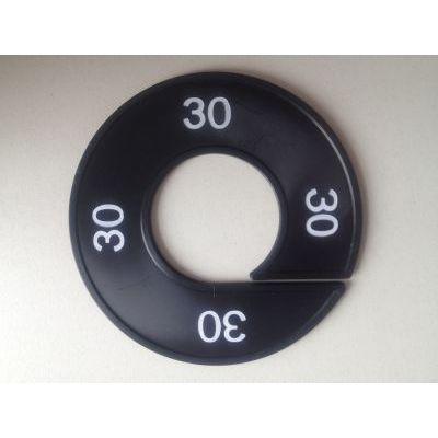 Maatring zwart/wit 30