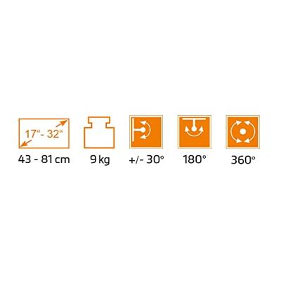 My Wall HL56-1L Monitorvoet Aantal monteerbare displays: 1 Display(s) 43,2 cm (17) - 81,3 cm (32) Grijs In hoogte verstelbaar, Kantelbaar, Zwenkbaar, Staand My Wall HL56-1L Monitorvoet Aantal monteerbare displays: 1 Display(s) 43,2 cm (17) - 81,3 cm (32) Grijs In hoogte verstelbaar, Kantelbaar, Zwenkbaar, Staand