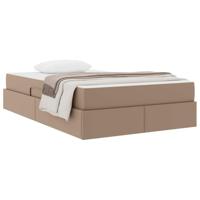 Opbergbed met matras Cappuccino 120 x 200 cm Nep Leer - thumbnail