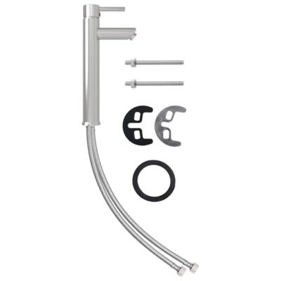 VidaXL Wastafel met kraan en pop-up afvoer gehard glas goudkleurig