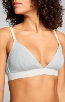 Puma Dames Sport Triangel Bralette 3D Knit Light Grey Melange - thumbnail