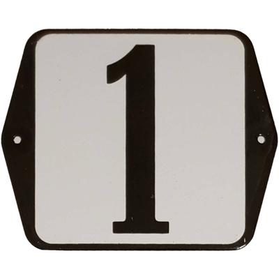 Huisnummer naambordje standaard 15x12 cm nummer 1 - Warentuin mix