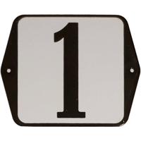 Huisnummer naambordje standaard 15x12 cm nummer 1 - Warentuin mix - thumbnail