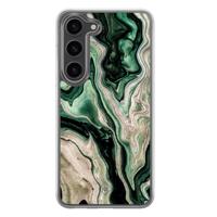 Samsung Galaxy S23 Plus hybride hoesje - Green waves - thumbnail
