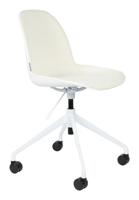 Zuiver Bureaustoel 'Albert Kuip' Bouclé, kleur Wit - thumbnail