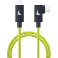 Angelbird USB-C 4.0 Solid Flex Cable Right-Angle Lime 32cm - thumbnail