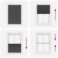 Pliss rolgordijn 100x100 cm stofbreedte 99,4cm polyester zwart - thumbnail