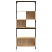 Boekenkast 5-laags 76x33x188,5 cm bewerkt hout sonoma eiken - thumbnail