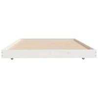 Bedframe massief grenenhout wit 100x200 cm - thumbnail