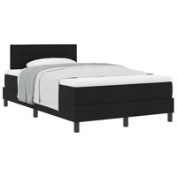 Boxspringbed met matras met matras Zwart 120 x 200 cm Stof - thumbnail