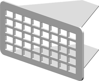 RenoFix RVS Renovatierooster 5 x 10,5 cm