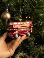Nordic Light Kerstbal London Bus 11 cm - thumbnail