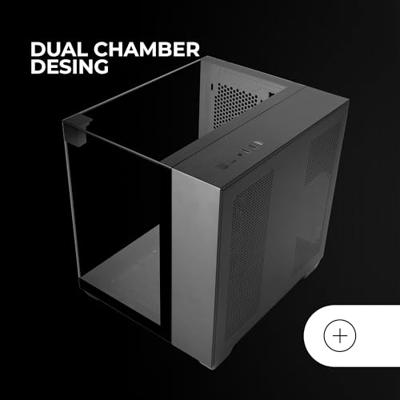 ATX Semi-toren BehuizingMars Gaming MCVISIONM Zwart