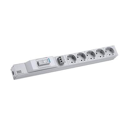 Bachmann 800.2949 Stekkerdoos 19 inch 5-voudig Grijs Randaarde stekker 1 stuk(s)