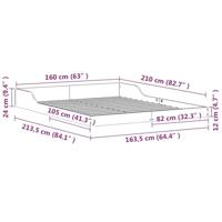 Bedframe Wasbruin 160 x 210 cm Massief grenenhout - thumbnail