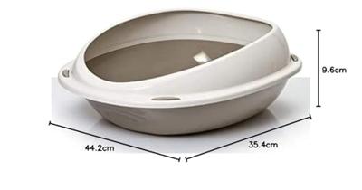 Aimé Agrobiothers Shuttle Kattentoilet, ovaal, met rand, 45 x 36 x 15 cm