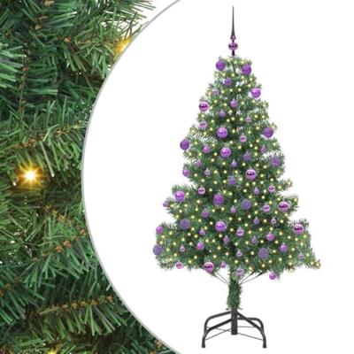 VidaXL Kerstboom met 300 led met standaard groen 180 cm pvc VidaXL Kerstboom met 300 led met standaard groen 180 cm pvc