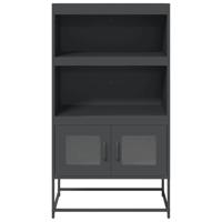 Hoge kast 68x39x123 cm staal antracietkleurig - thumbnail