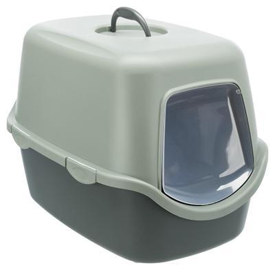 Trixie kattenbak vico be eco met kap grijs/antraciet 56X40X40 CM