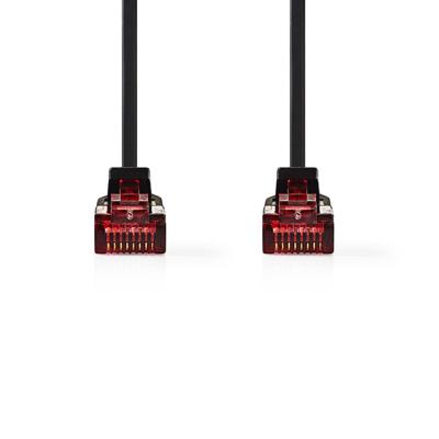 CAT6 UTP Platte Netwerkkabel | RJ45 Male - RJ45 Male | 0,5 m | Zwart
