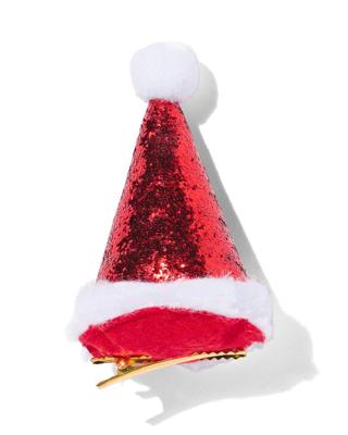 HEMA Haarclips kerstmuts (rood)