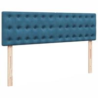 Ottoman bed met matras en LED's 140x200cm fluweel donkerblauw - thumbnail
