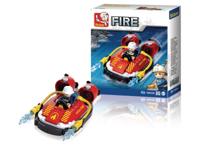 Sluban Fire Brigade Hovercraft bouwstenen set - thumbnail