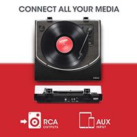 ION Audio Premier LP - Draadloze Bluetooth platenspeler / vinyl platenspeler met luidsprekers, USB-conversie, RCA & hoofdtelefoonuitgangen - Zwart - thumbnail