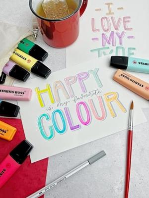 STABILO BOSS ORIGINAL markeerstift Arty, deskset van 23 stuks in geassorteerde kleuren