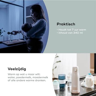 Mobiele flessenwarmer Moov & Feed BABYMOOV grijs