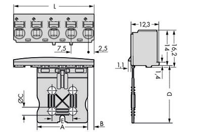 WAGO 2092-3105 Female behuizing (kabel) 2092 Totaal aantal polen 5 Rastermaat: 7.50 mm 100 stuk(s)