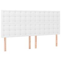 Boxspring met matras kunstleer wit 160x200 cm - thumbnail