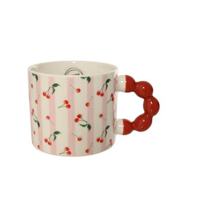 Mok Kersen porselein 13,8x9,1x8cm