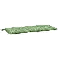 Tuinbankkussens 2 st bladpatroon 120x50x7 cm stof - thumbnail