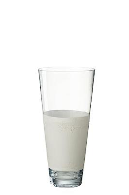 J-Line vaas Delph - glas - transparant|wit - medium