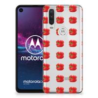 Motorola One Action Siliconen Case Paprika Red - thumbnail
