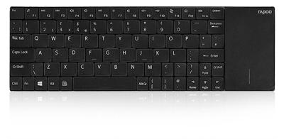 Rapoo E2710 Draadloos multimedia toetsenbord met touchpad Toetsenbord Zwart - thumbnail